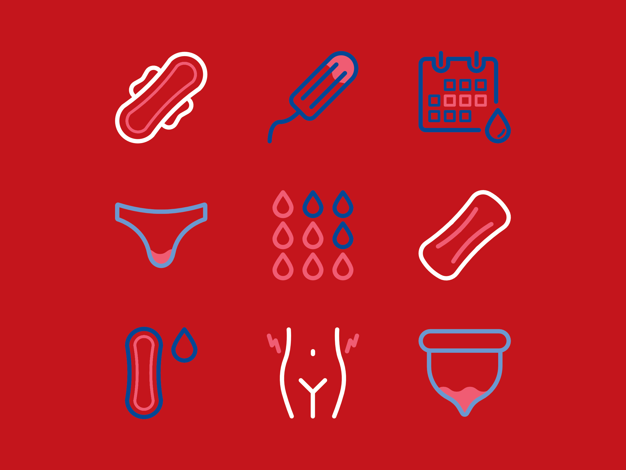 Icons Mensturationshygiene