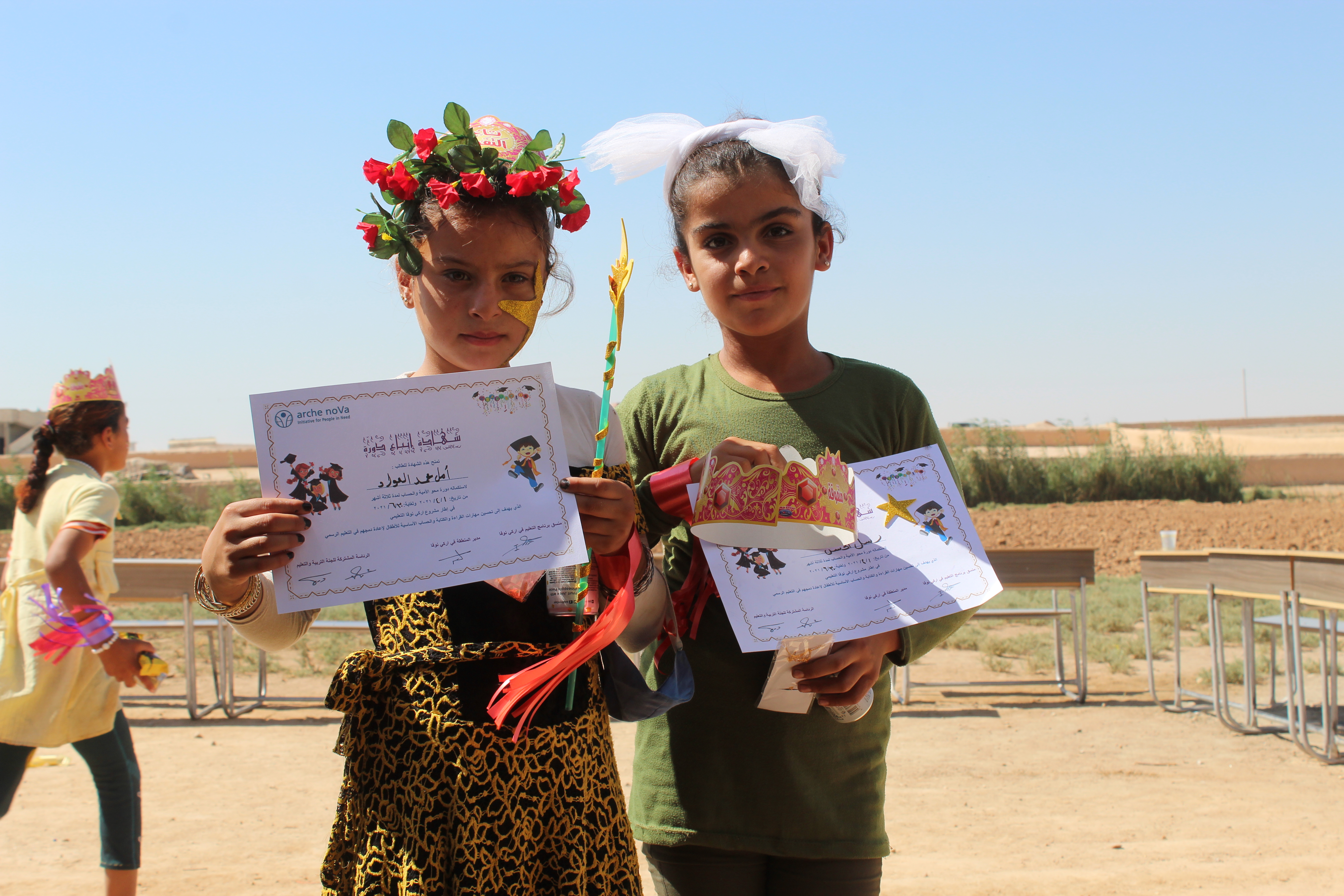 Abschlusszeremonie arche noVa-Bildungsprogramm in Raqqa