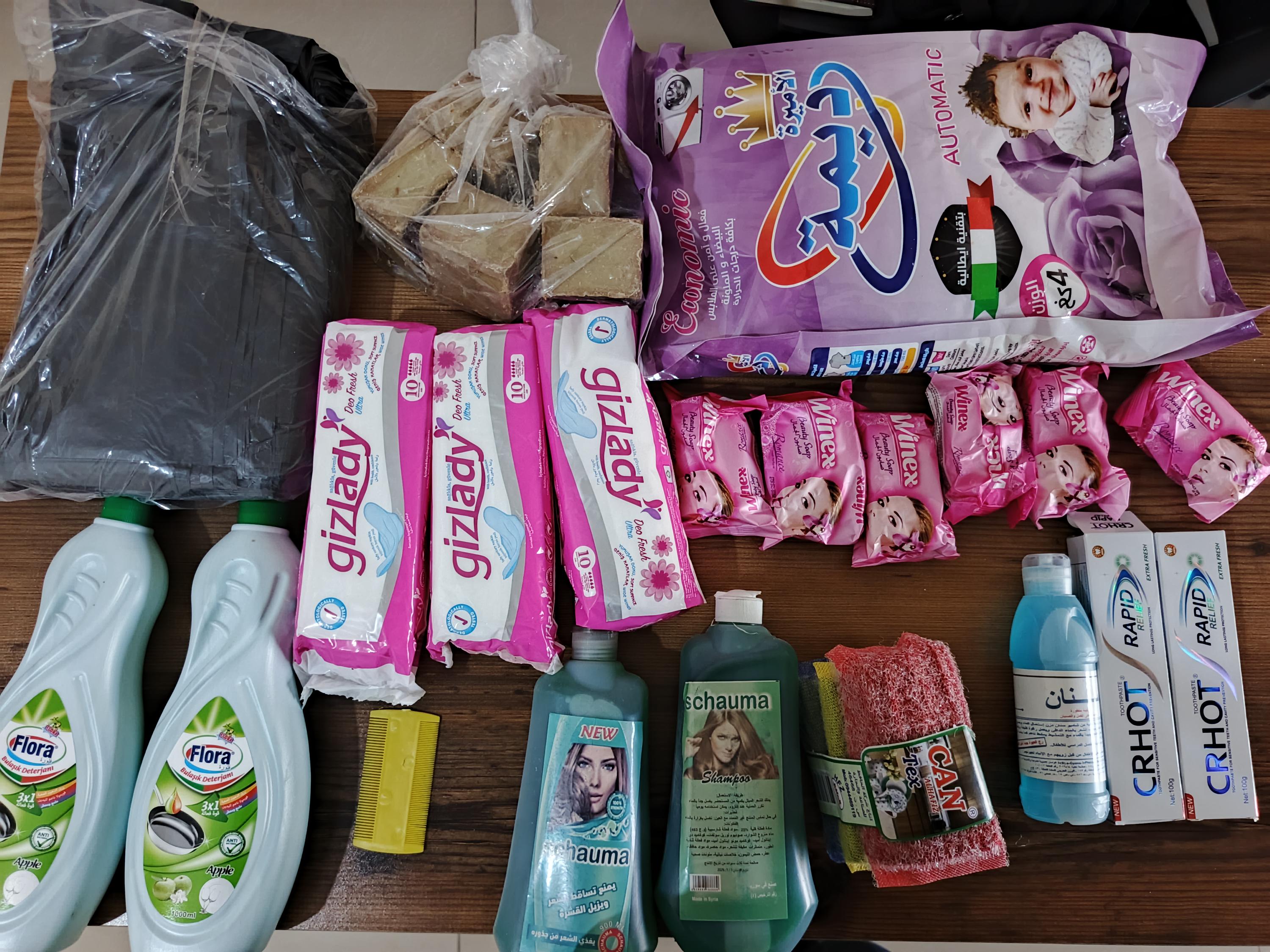 Inhalt eines Hygienepakets