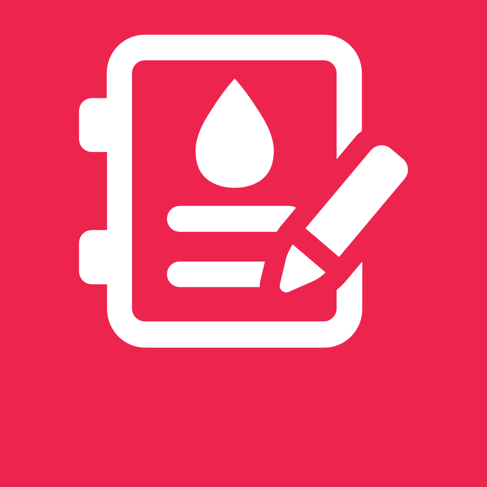 Icon Notizheft mit Zykluskalender