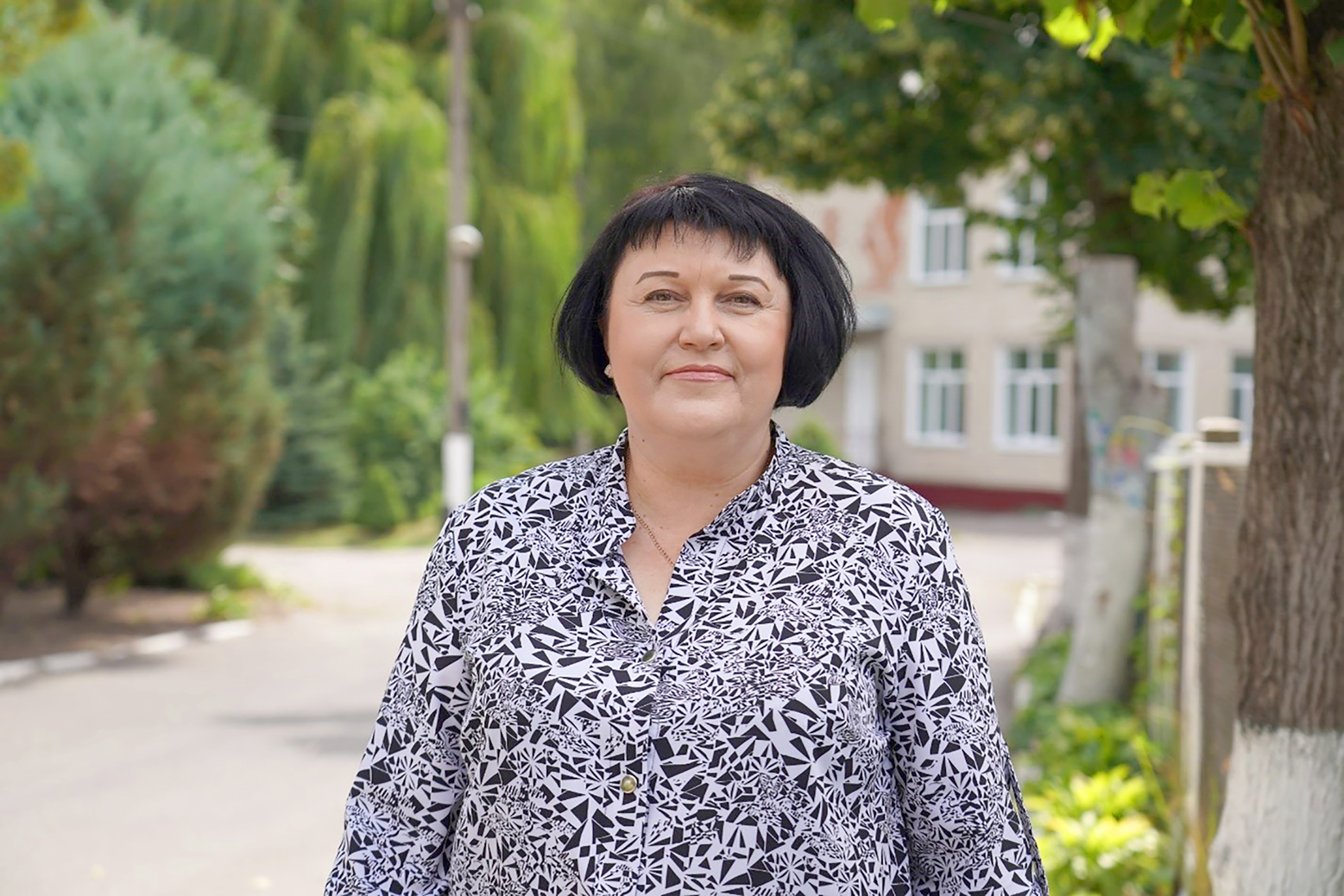 Olena Gorobets, Director of the Kazka kindergarten in Okhtyrka