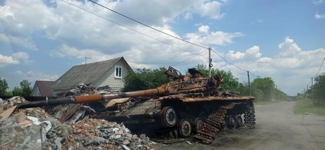 Kriegsschäden sind im Norden der Ukraine allgegenwärtig